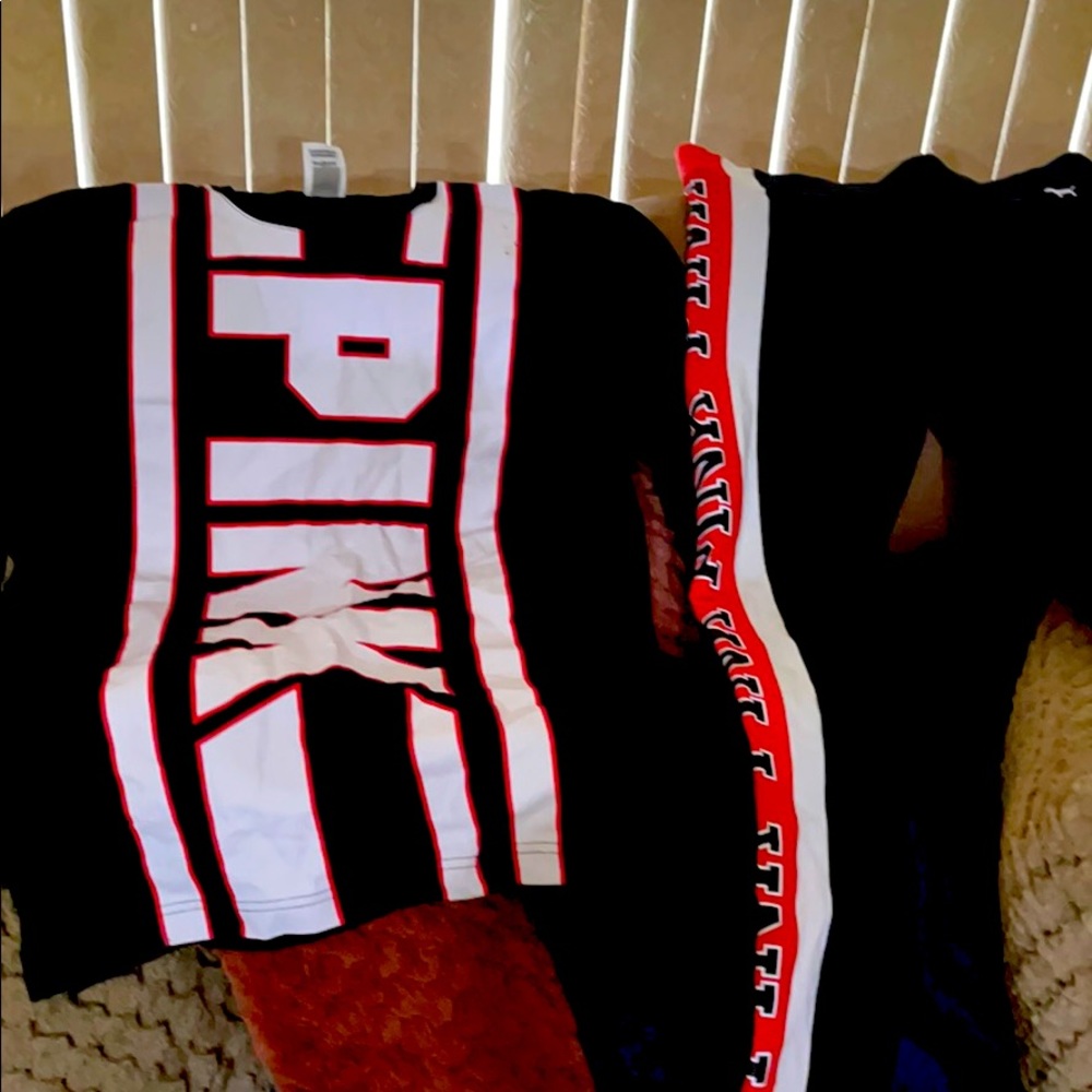 Pink and adidas clothing.